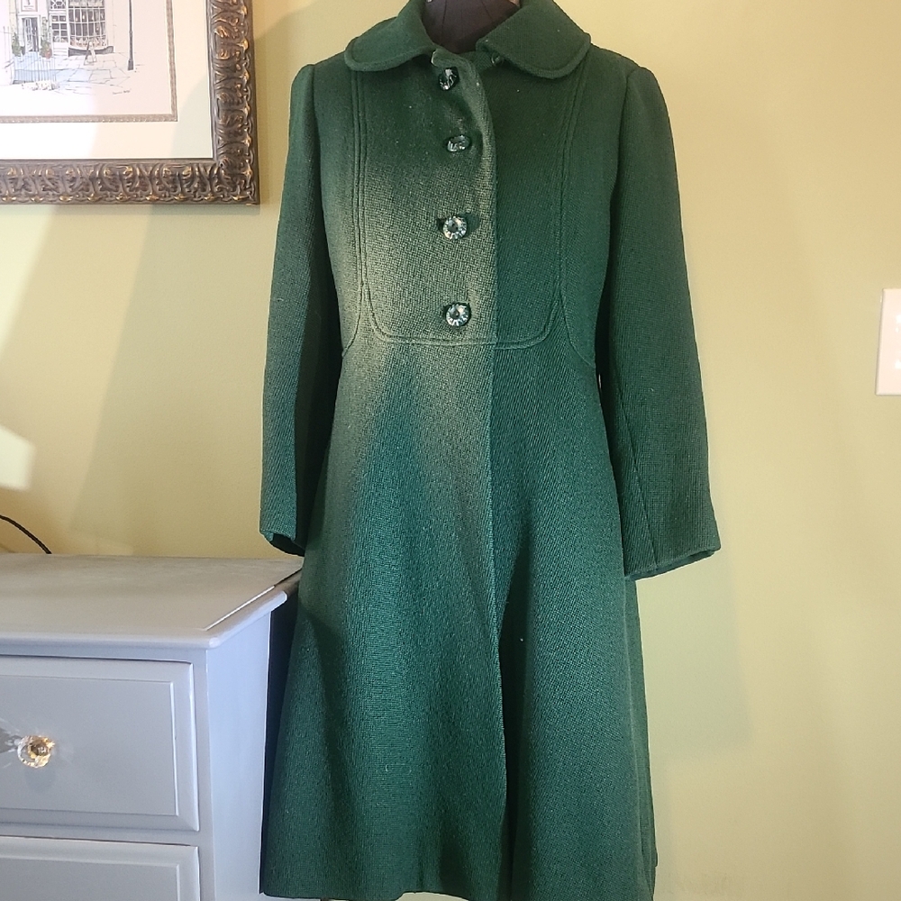 Vintage Lord and Taylor Green Wool Coat
